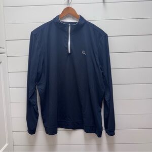 Rhoback Solid Performance Navy Quarter-Zip Pullover
